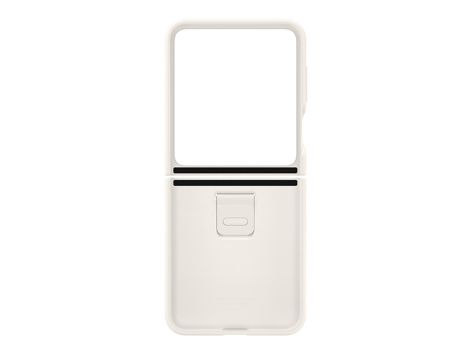 Galaxy Z Flip5 Silicone Case with Ring Cream