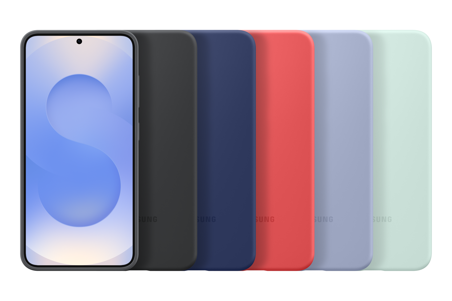 Galaxy S25 Silicone Case Set-Cut Red 