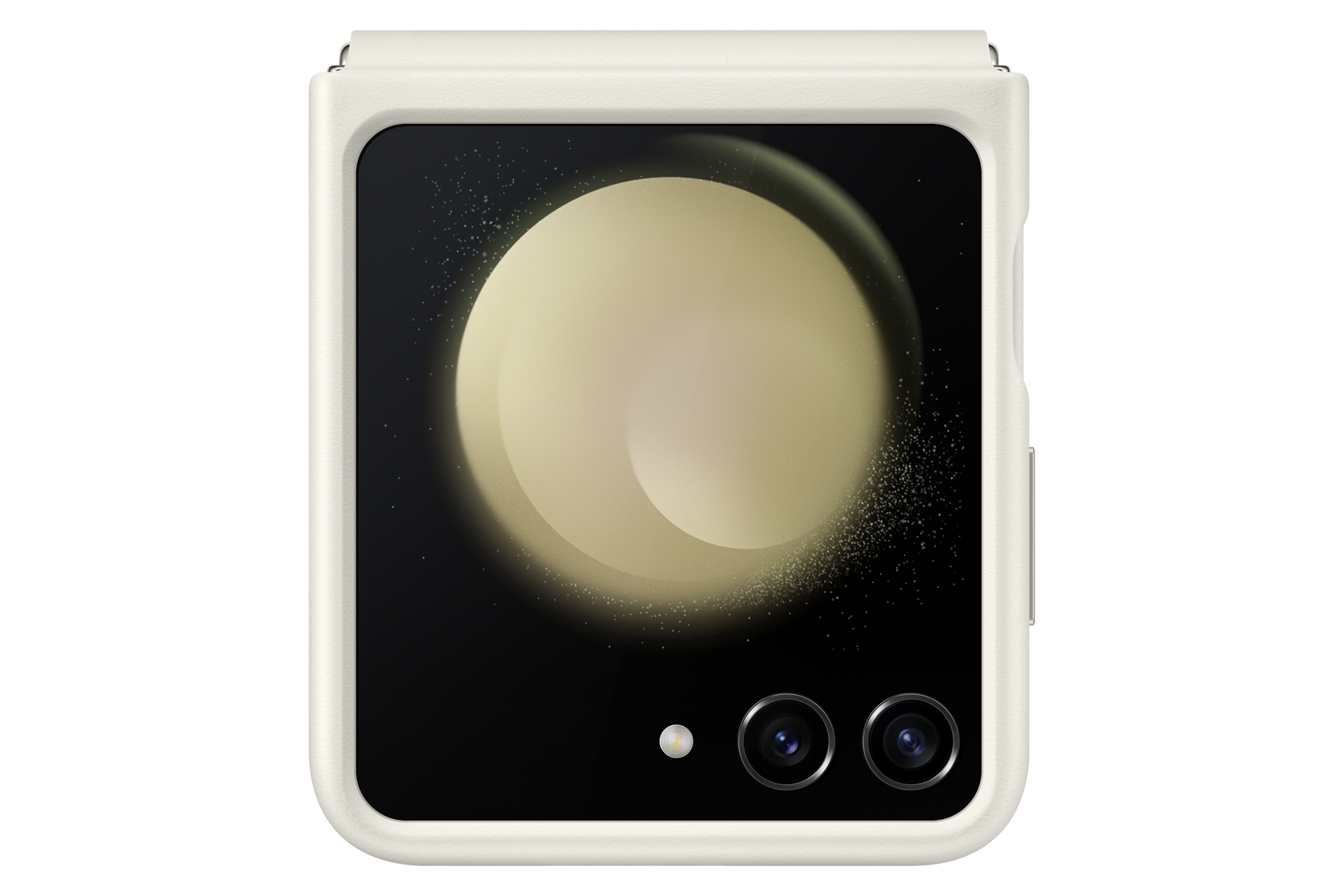 Galaxy Z Flip5 Flap Eco-Leather Case, Cream