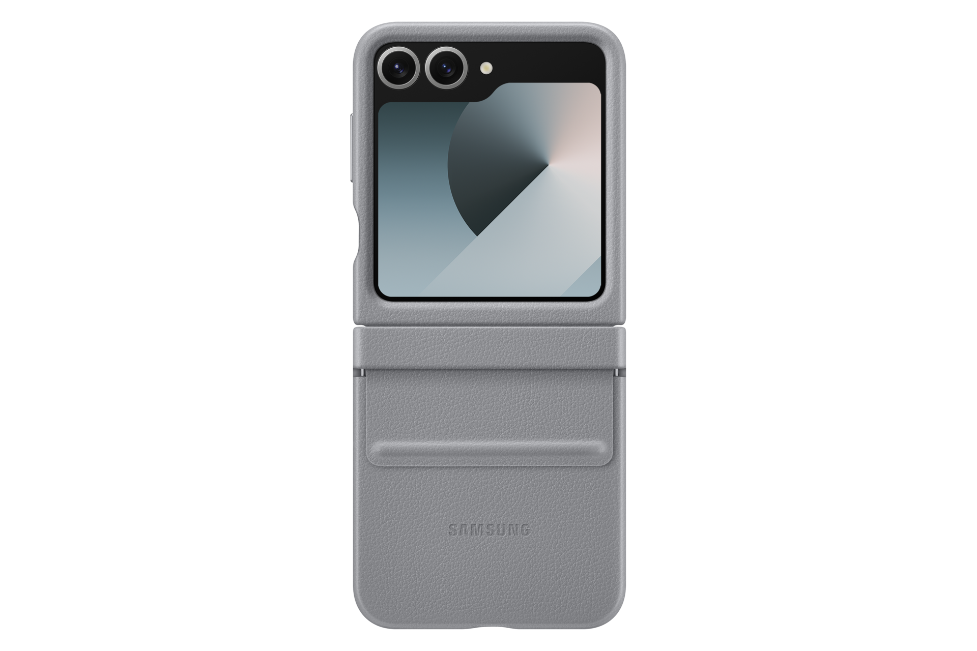 Galaxy Z Flip6 and Galaxy Z Flip7 FE Kindsuit Case Front2 Gray 