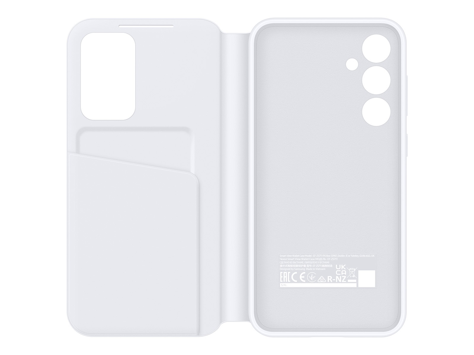 Galaxy S23 FE Smart View Wallet Case Front-Open-Case-Only White 