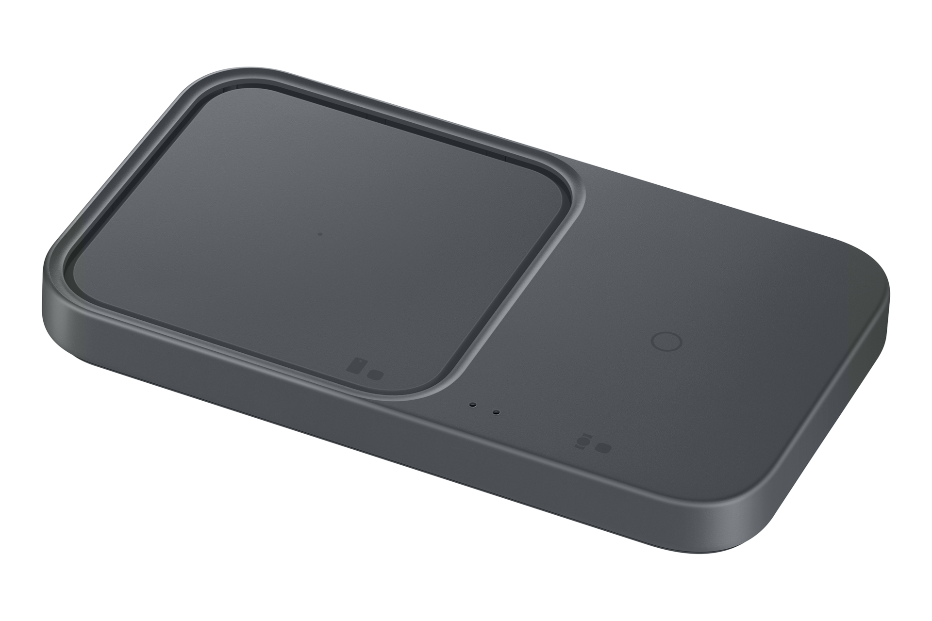 15W Wireless Charger Duo with Travel Adapter R-Perspective Dark Gray 