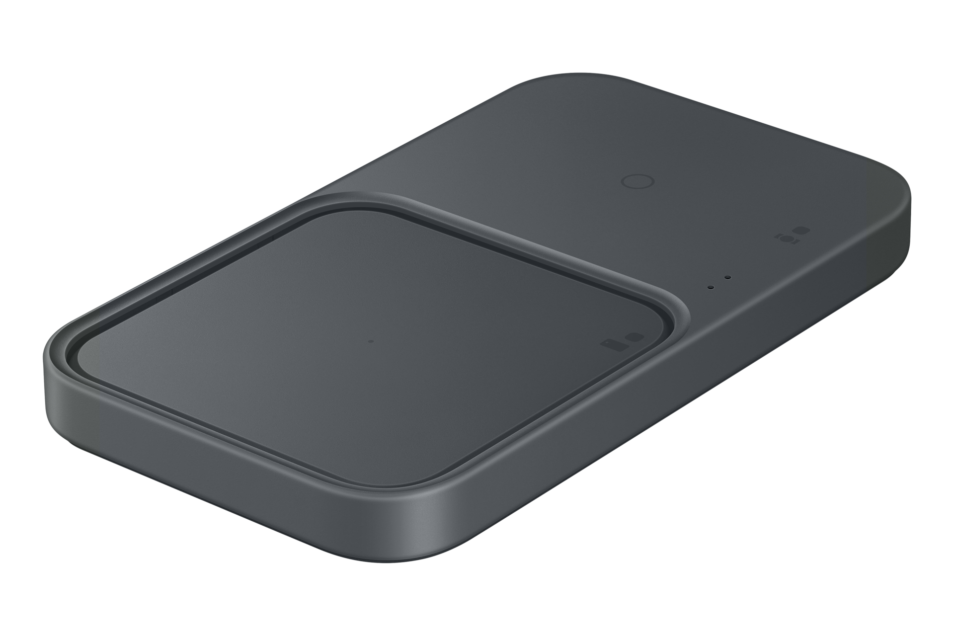 15W Wireless Charger Duo with Travel Adapter L-Perspective Dark Gray 