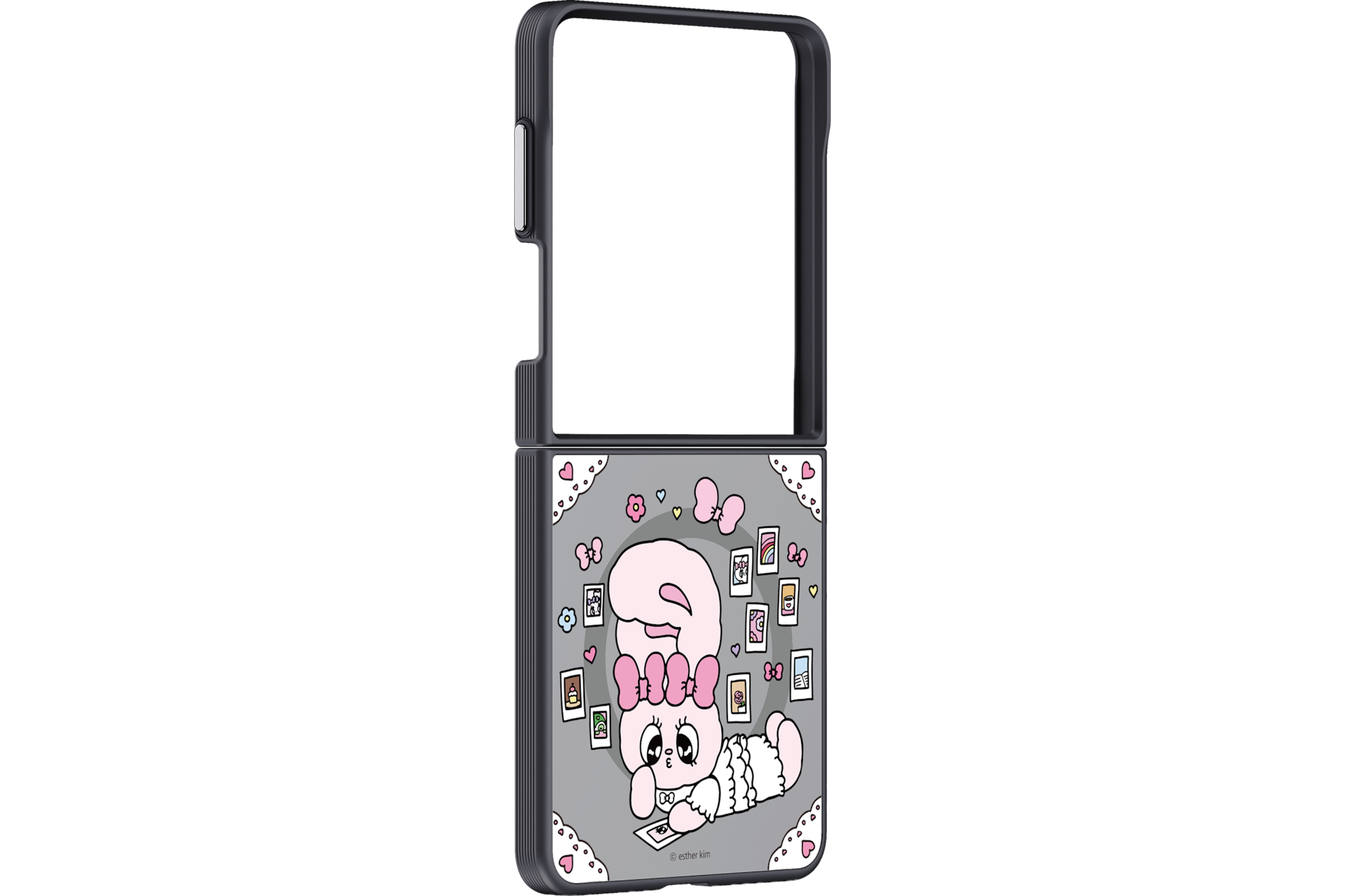 Galaxy Z Flip8 Mirror Maget Case (Esther Bunny), Pink Pink