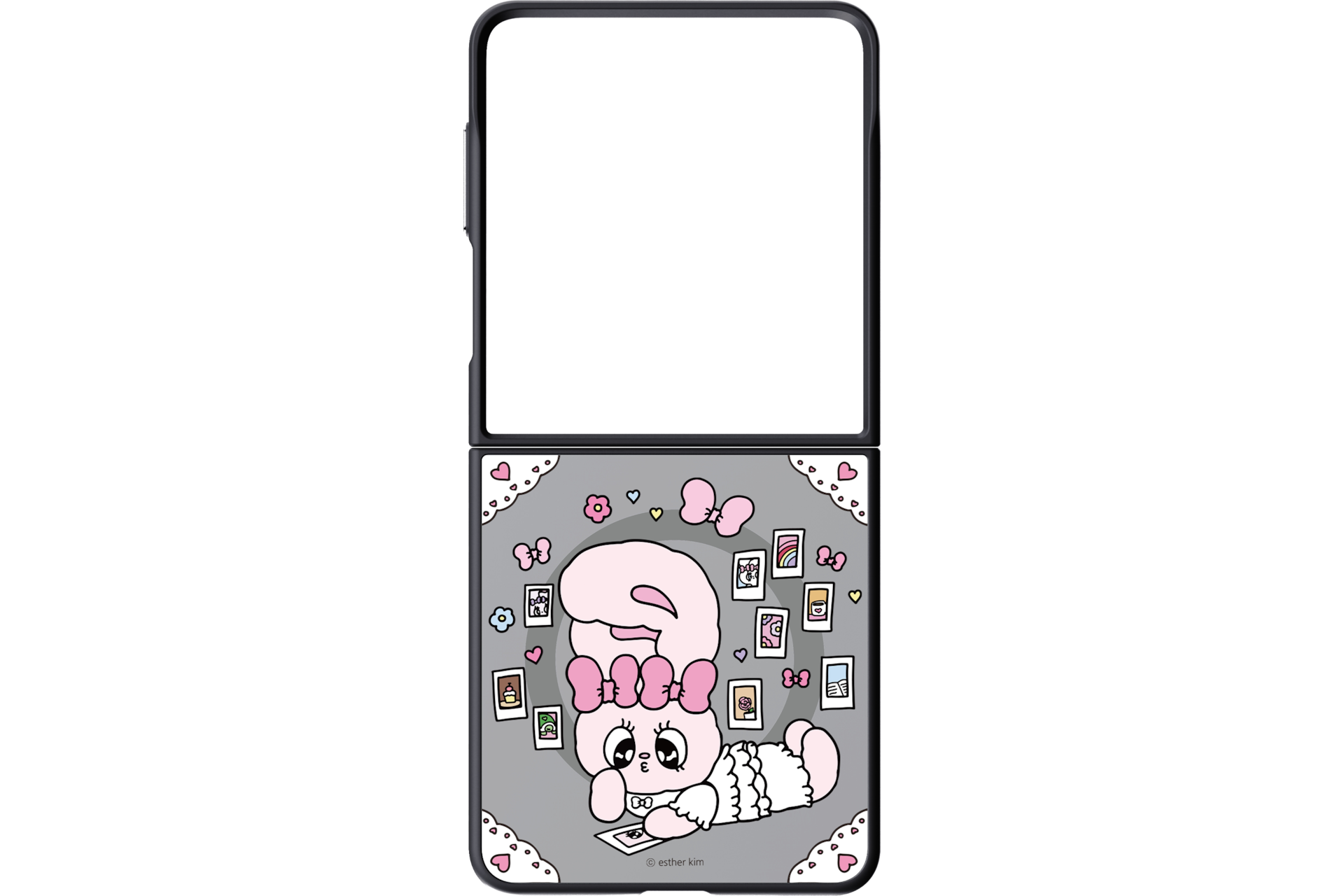 Galaxy Z Flip8 Mirror Maget Case (Esther Bunny), Pink Pink