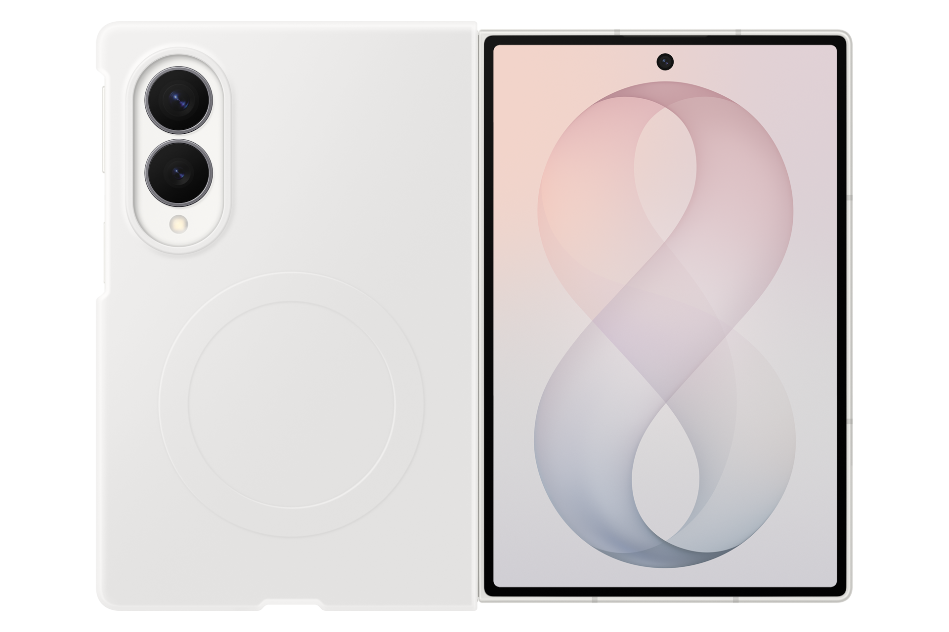Galaxy Z Fold8 Silicone Magnet Case Front2 Cream 