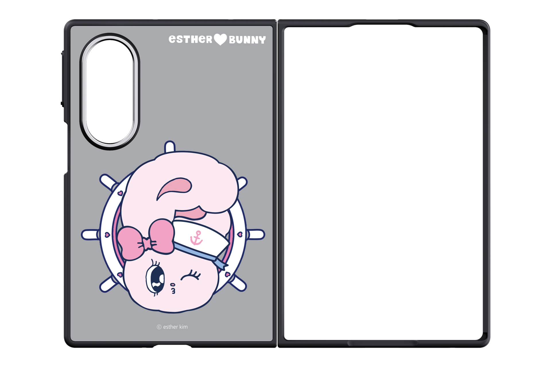 Galaxy Z Fold8 Mirror Magnet Case (Esther Bunny), Pink| Mobile