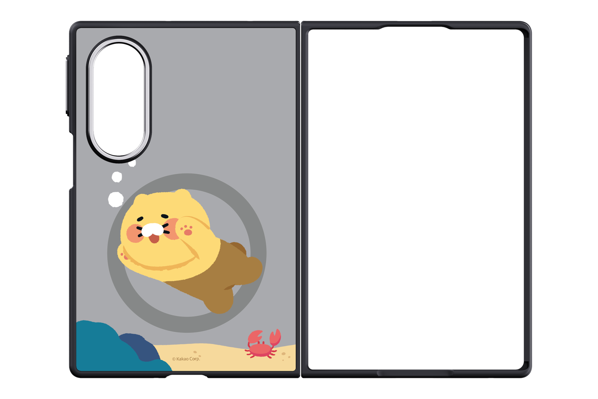 Galaxy Z Fold8 Mirror Magnet Case (Kakao Friends), Brown| Mobile