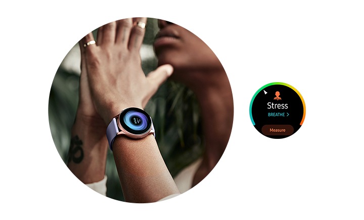 Samsung galaxy watch best sale active 2 stress tracking