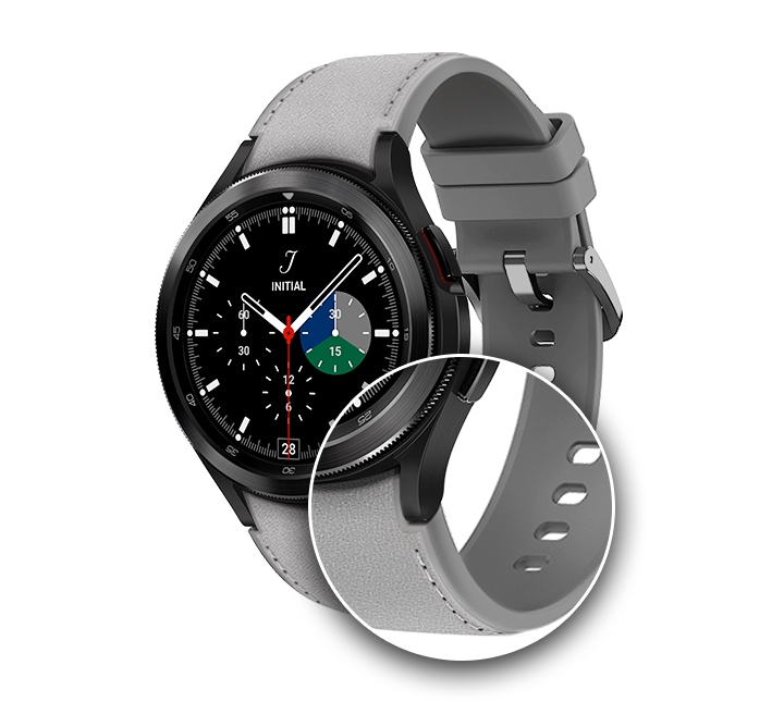 Hybrid Watch4 | Band, silver Galaxy S/M Samsung Galaxy Leather Classic US Watch4,
