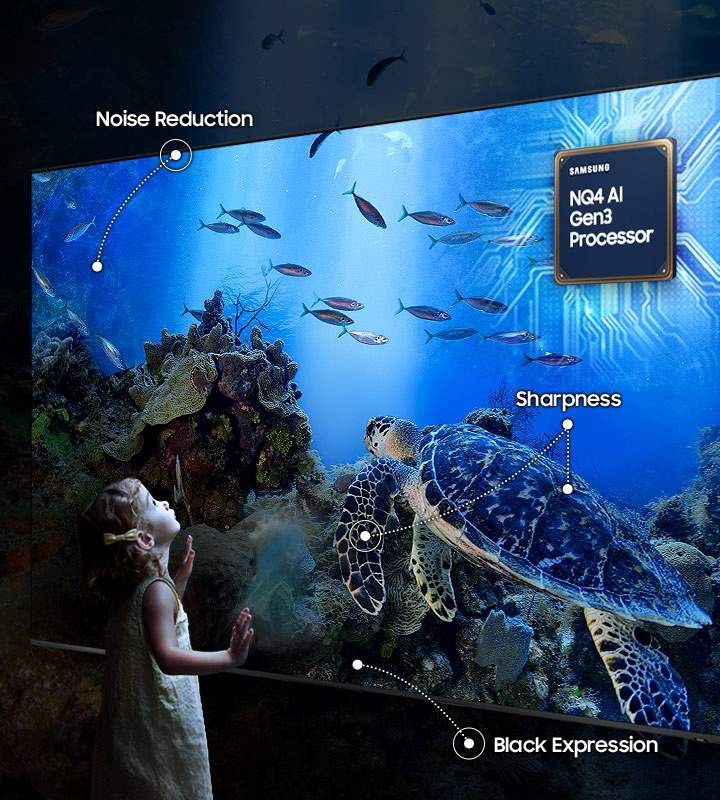 AI-powered image enhancements tailored to a super large screen