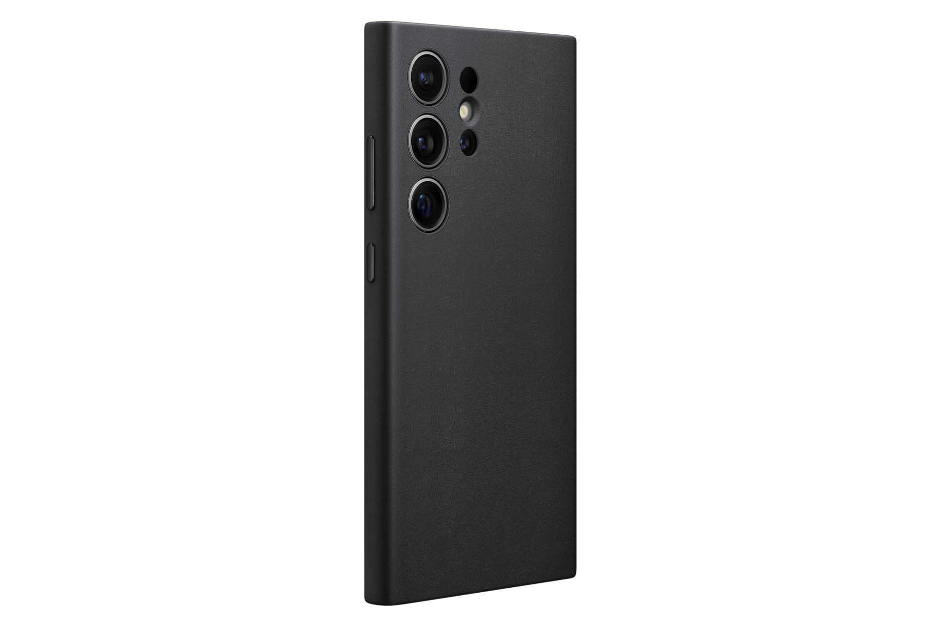 Vegan Leather case for Galaxy S24 Ultra Dynamic Black 