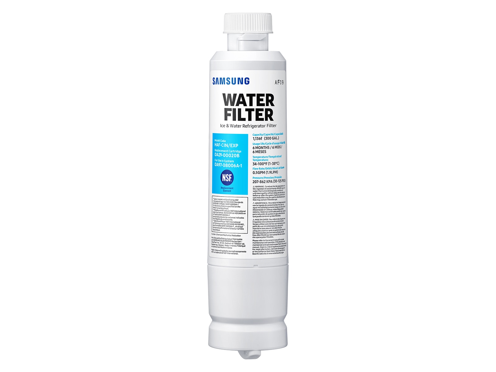 HAF-CIN 2 Pack Refrigerator Water Filter White