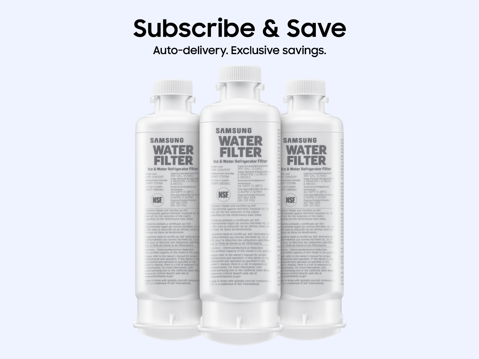 HAF-QIN Refrigerator Water Filter White