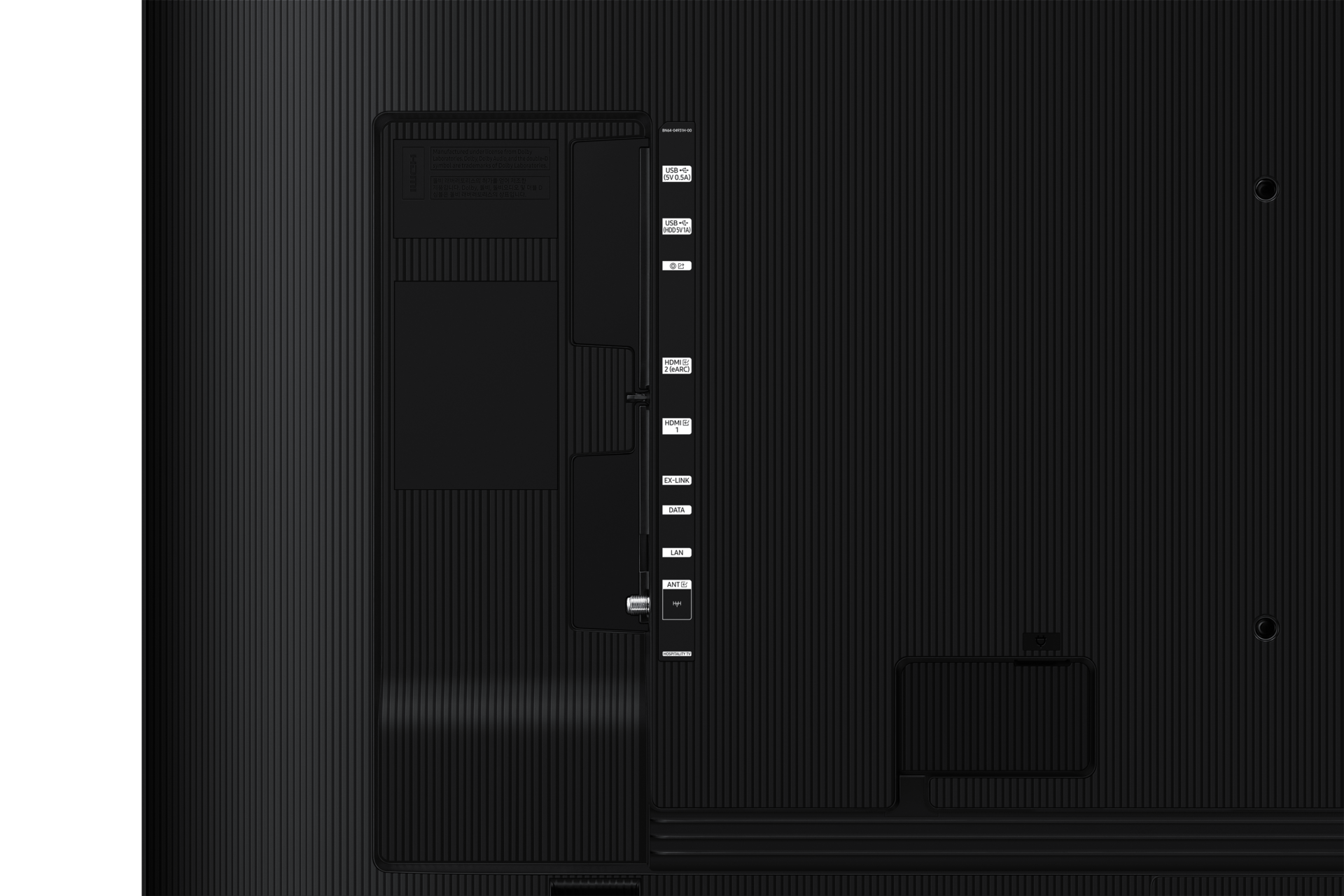 Hotel TV HU7010F UHD 4K Back-Detail Black 
