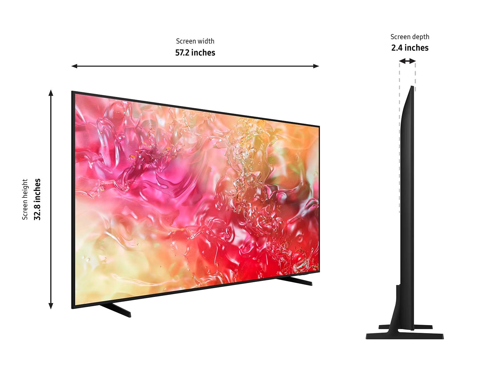 65 Samsung HU701F Smart Hospitality TV with Casting, Large OTT Library, and Pro Black