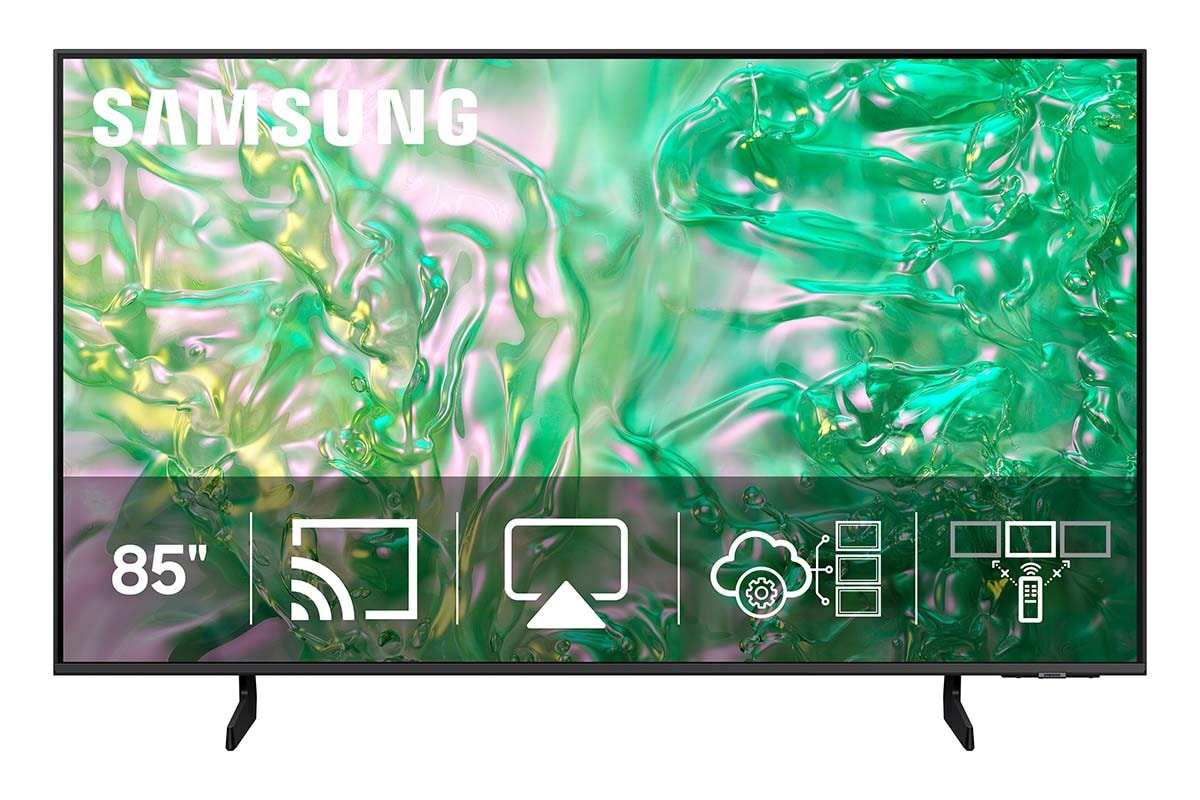 85 Samsung HU800F Smart Hospitality TV with Casting, Large OTT Library, and Pro Black