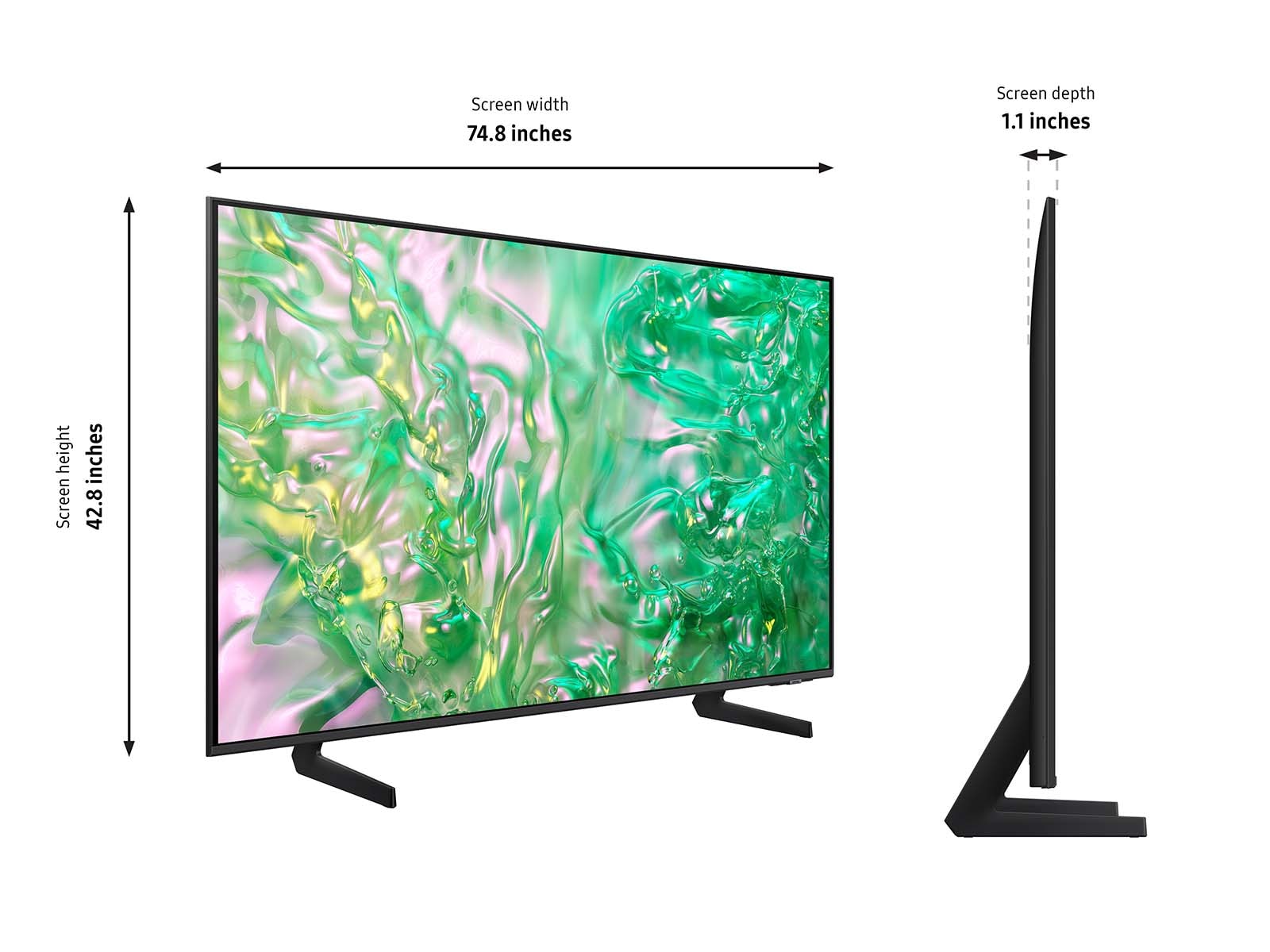 85 Samsung HU800F Smart Hospitality TV with Casting, Large OTT Library, and Pro Black