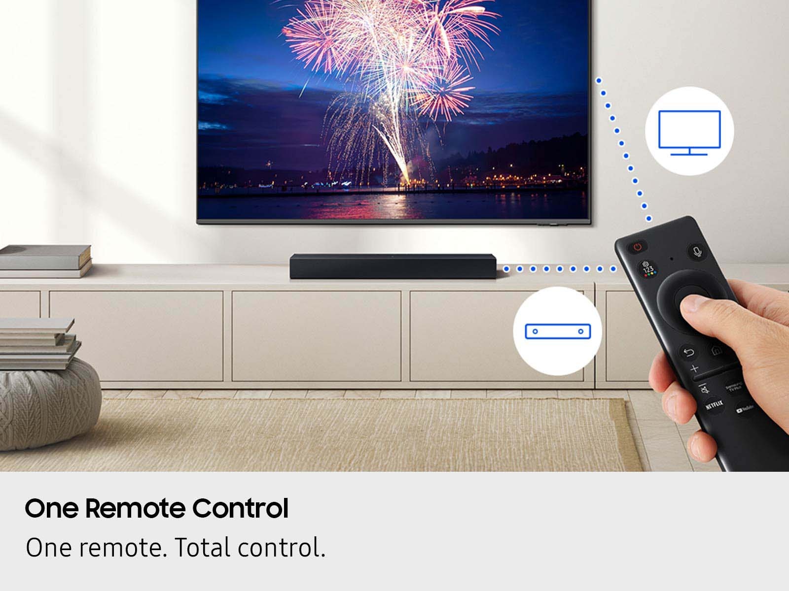 B-Series Bluetooth Soundbar with 2.1ch Subwoofer (B400F) with One Remote Control