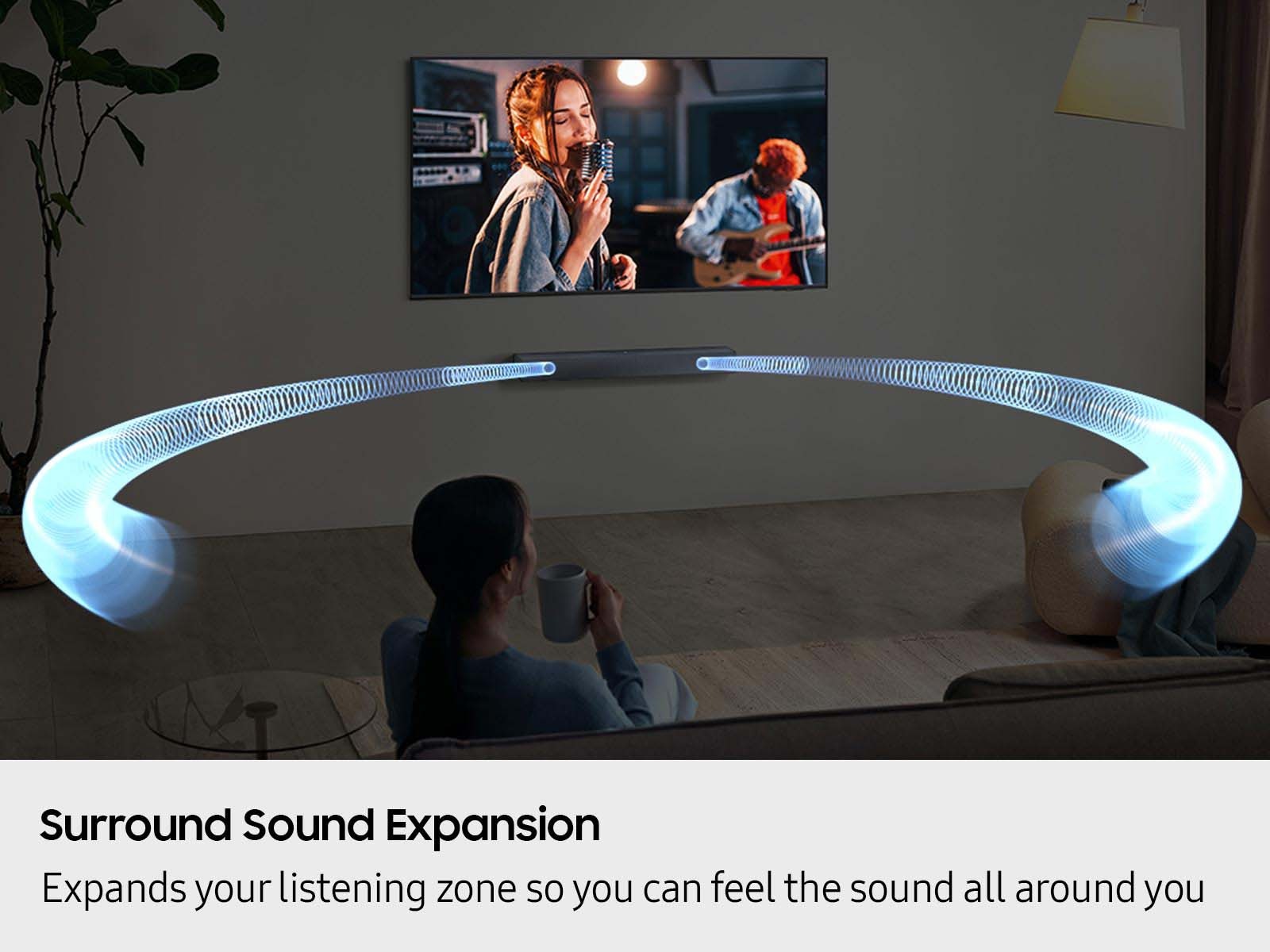 B-Series Bluetooth Soundbar with 2.1ch Subwoofer (B400F) with Surround Sound Expansion