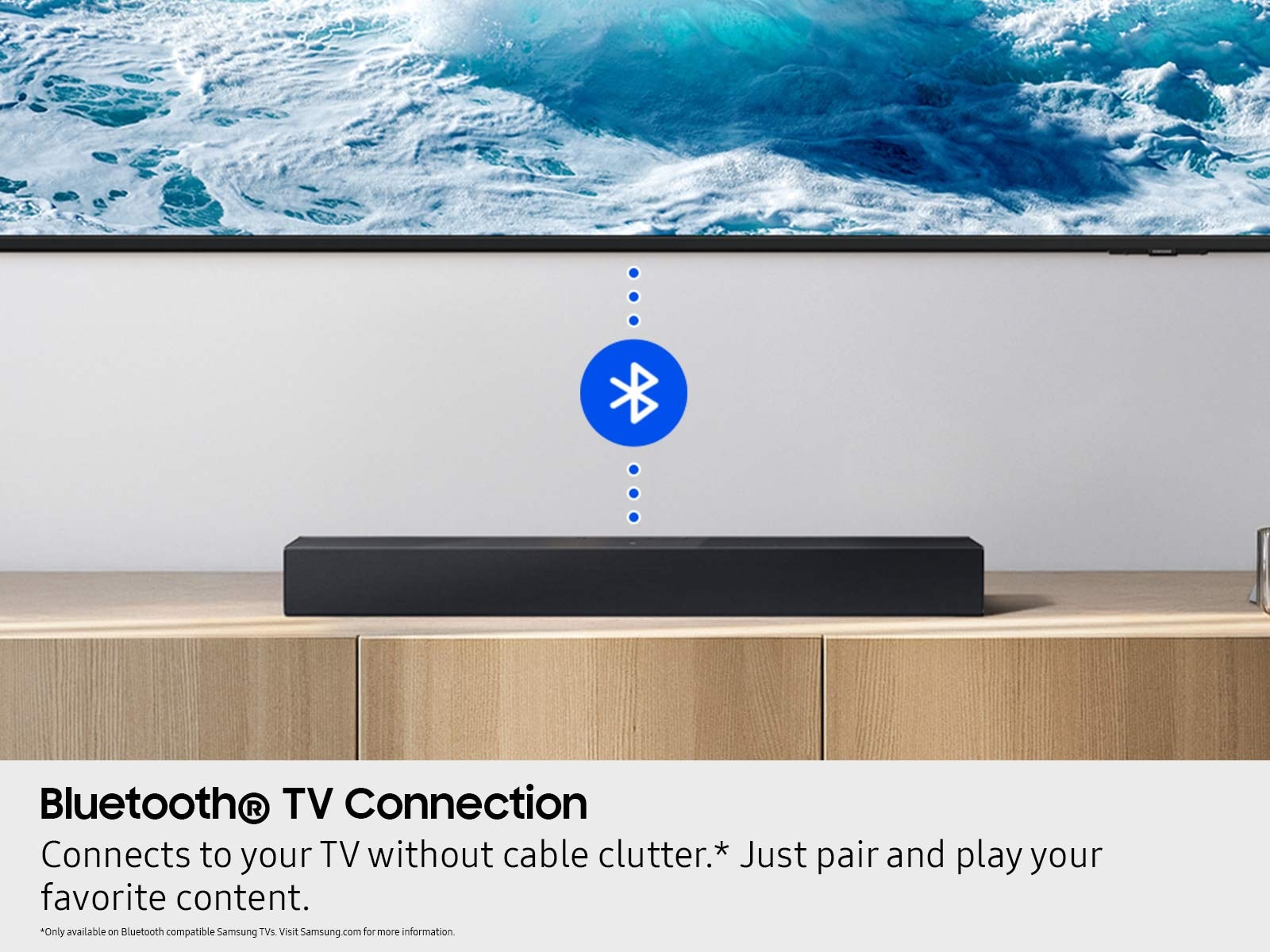 B-Series Bluetooth Soundbar with 2.1ch Subwoofer (B400F) with Bluetooth TV Connection