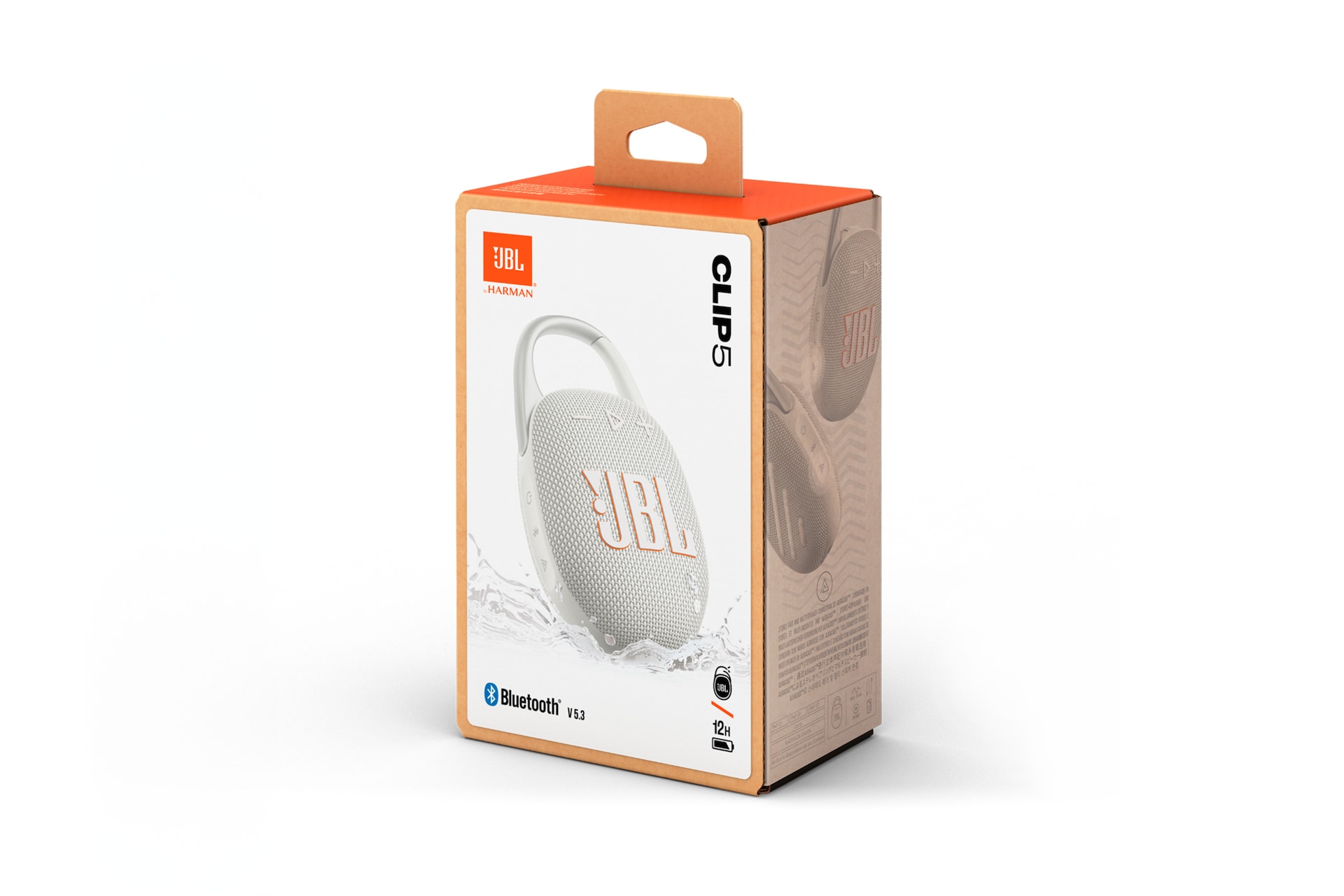 JBL Clip 5 Portable Bluetooth Speaker Box White 