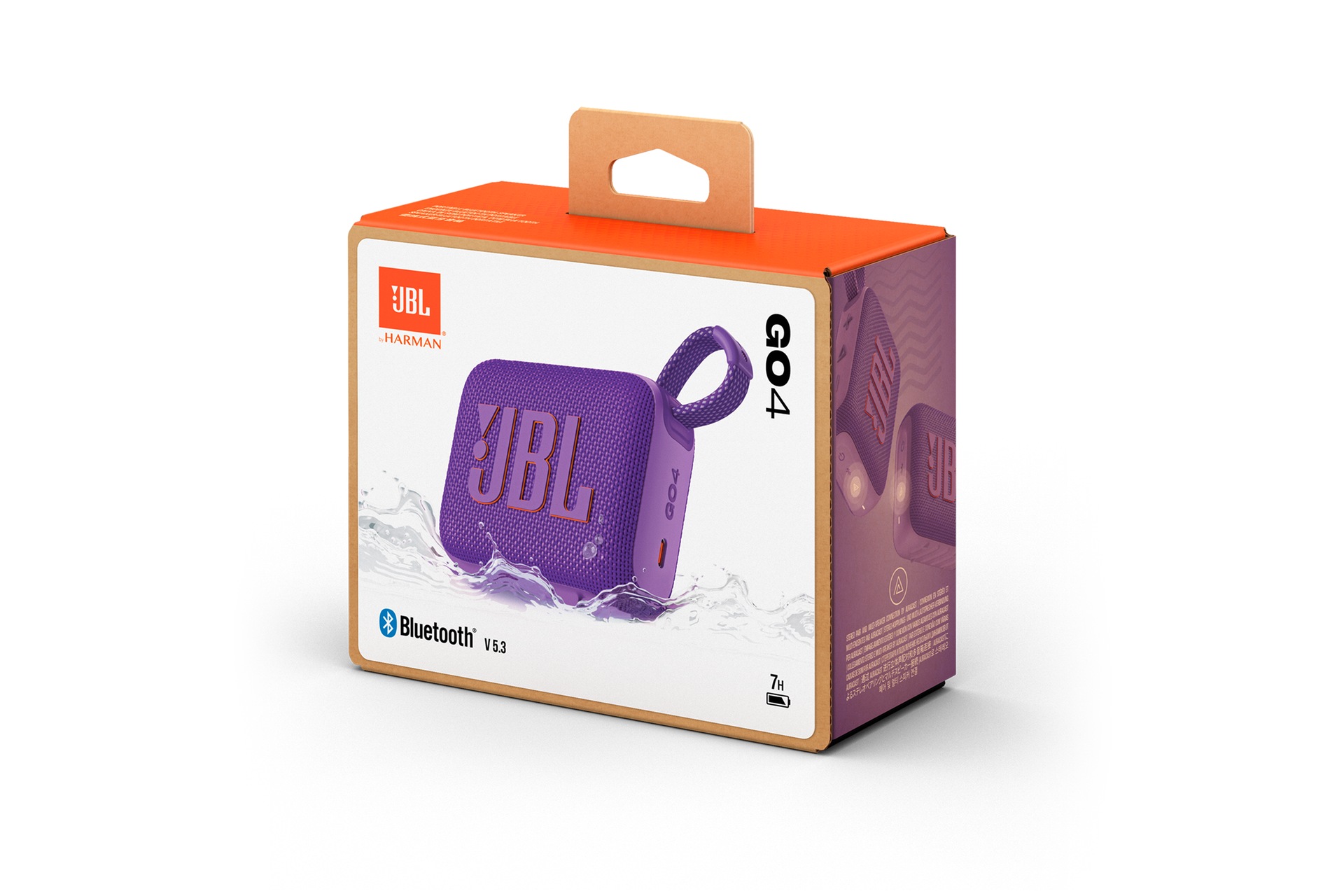 JBL Go 4 Portable Bluetooth Speaker Box-Rightview Purple 