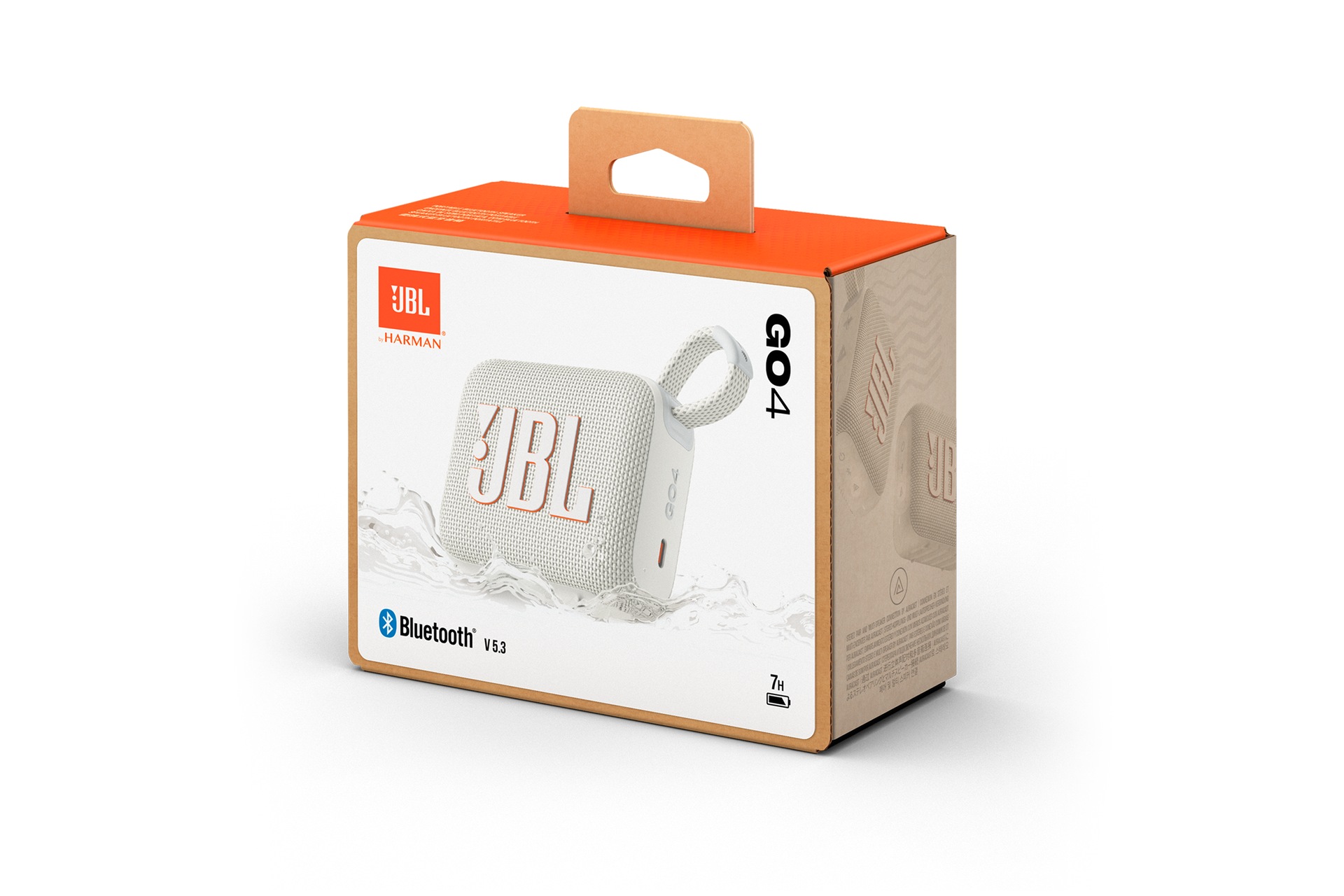 JBL Go 4 Portable Bluetooth Speaker Box-Rightview White 