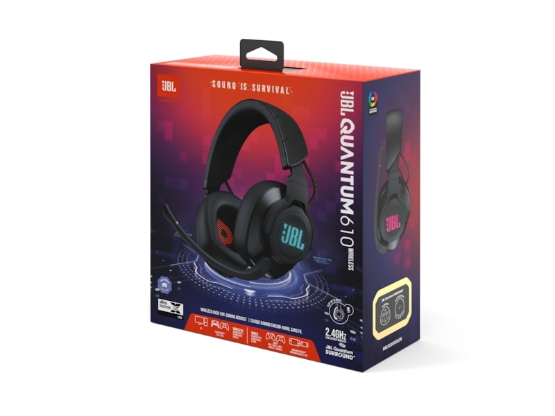 JBL Quantum 610 Wireless Gaming Headset, Black Black