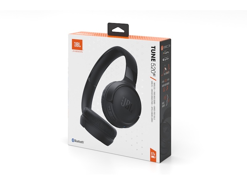 JBL Tune 520 Bluetooth Headphones, Black