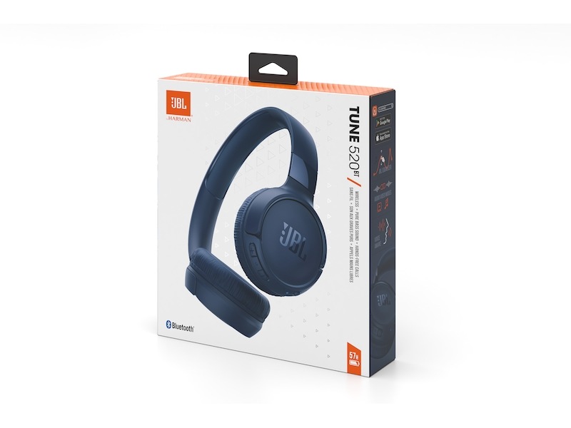 JBL Tune 520 Bluetooth Headphones, Blue