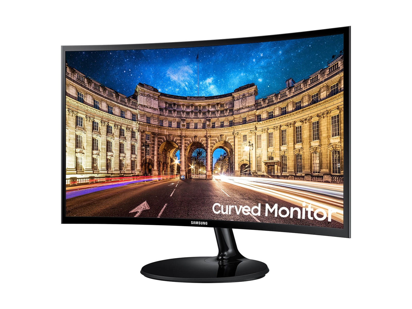24" CF39 FHD AMD FreeSync Curved Monitor with Super Slim Design Back Transparent 