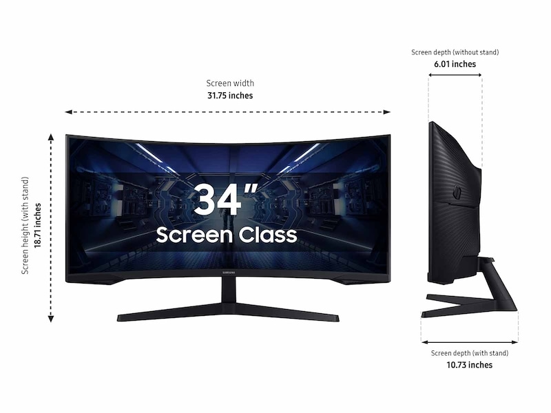 34 Inch Odyssey G5 G55T Black