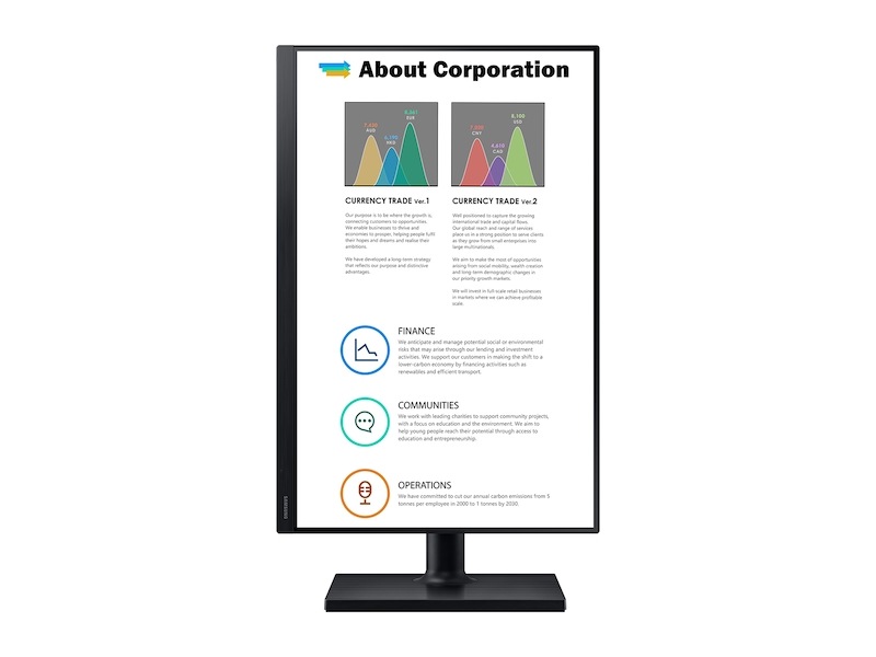 24" T45F IPS Panel 16:10 Aspect Ratio Borderless Professional Monitor Black