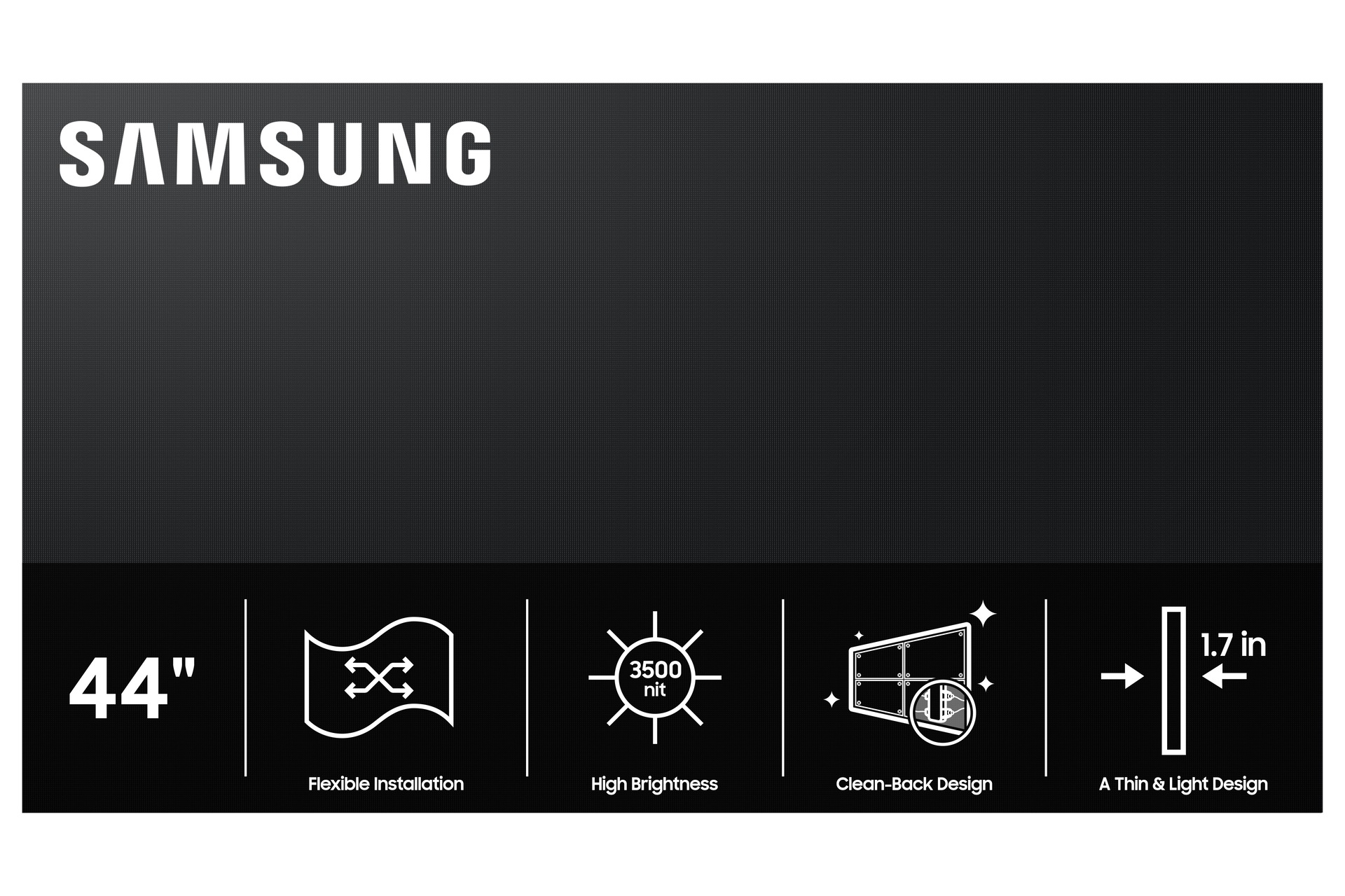 Indoor LED Display IB025F In screen specs Black