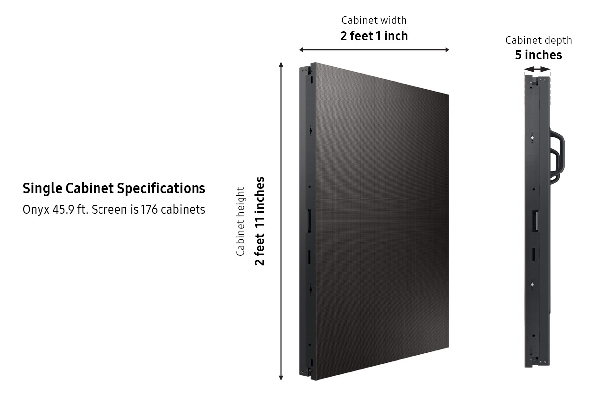 Onyx Cinema LED Display P3.3 Dimensions Black
