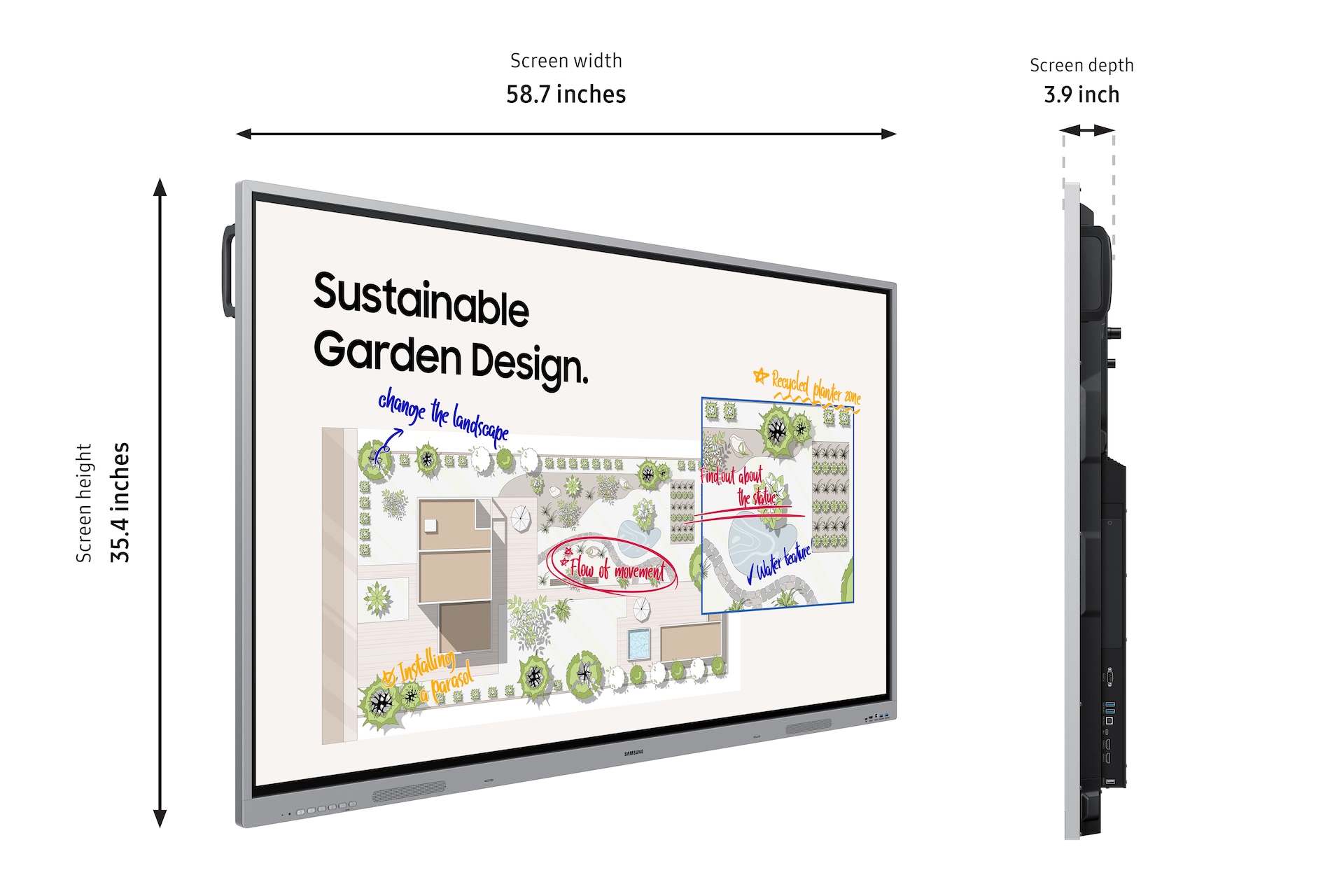 Interactive Display WEFX Dimensions Black
