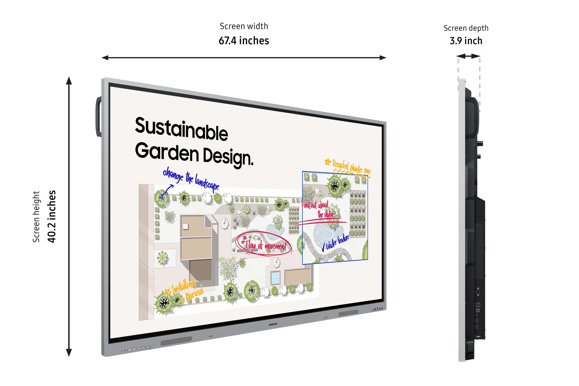 Interactive Display WEFX  Black Dimensions