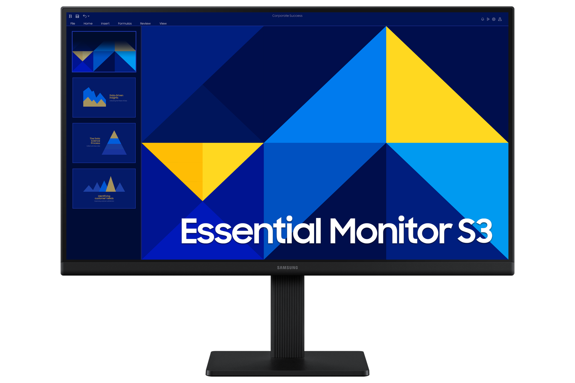 22"/24"/27" Essential Monitor S3 S30GD Full HD Front Black 