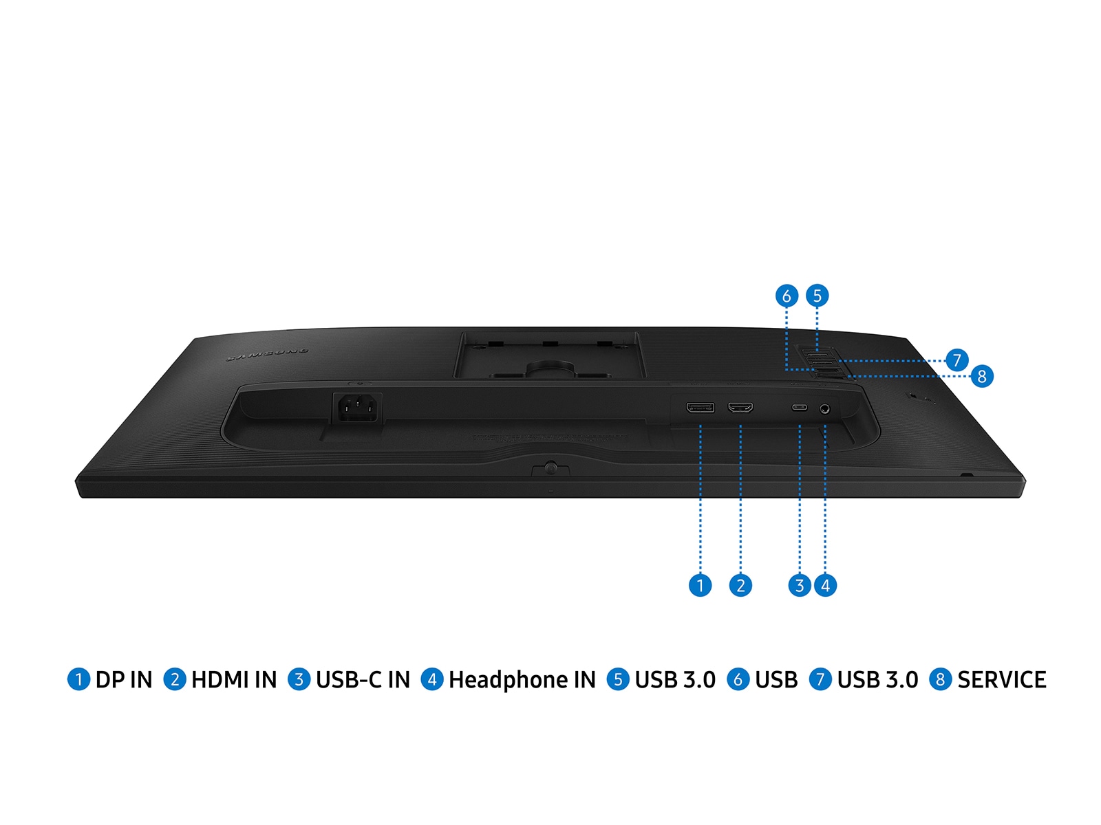 24" Essential Monitor S4 S40UA FHD USB-C Back Black 