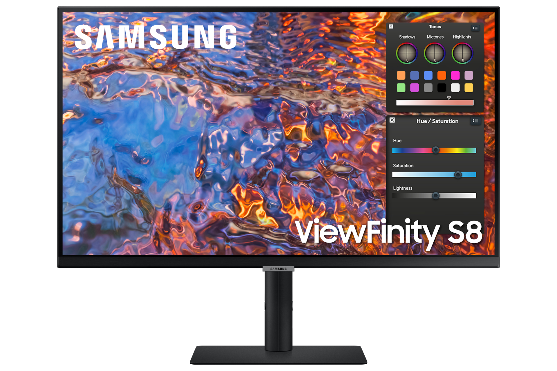 27" ViewFinity S8 S80PB 4K UHD IPS Monitor Front1 Black 