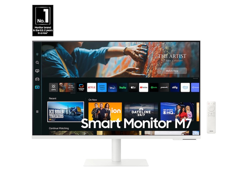 Samsung 27" M70C Smart Monitor 4K UHD with Streaming TV USB-C and Ergonomic Stand, цвет: Белый — фото 2