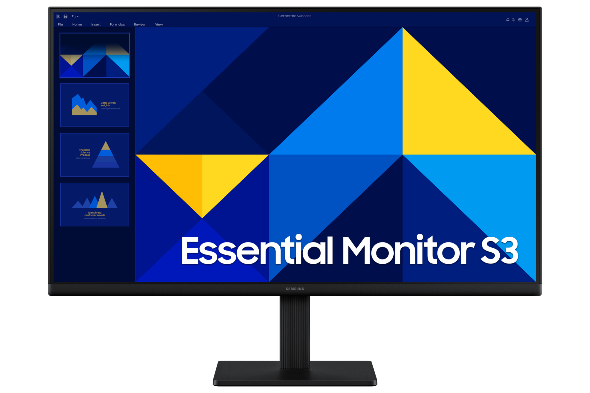 22"/24"/27" Essential Monitor S3 S30GD Full HD Front Black 