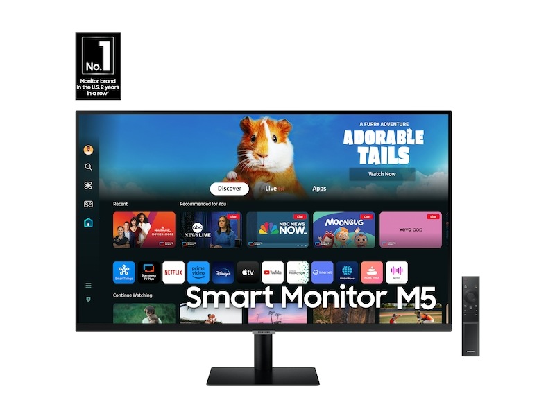 27"/32" Smart Monitor M5 M50D FHD Front2 Black 