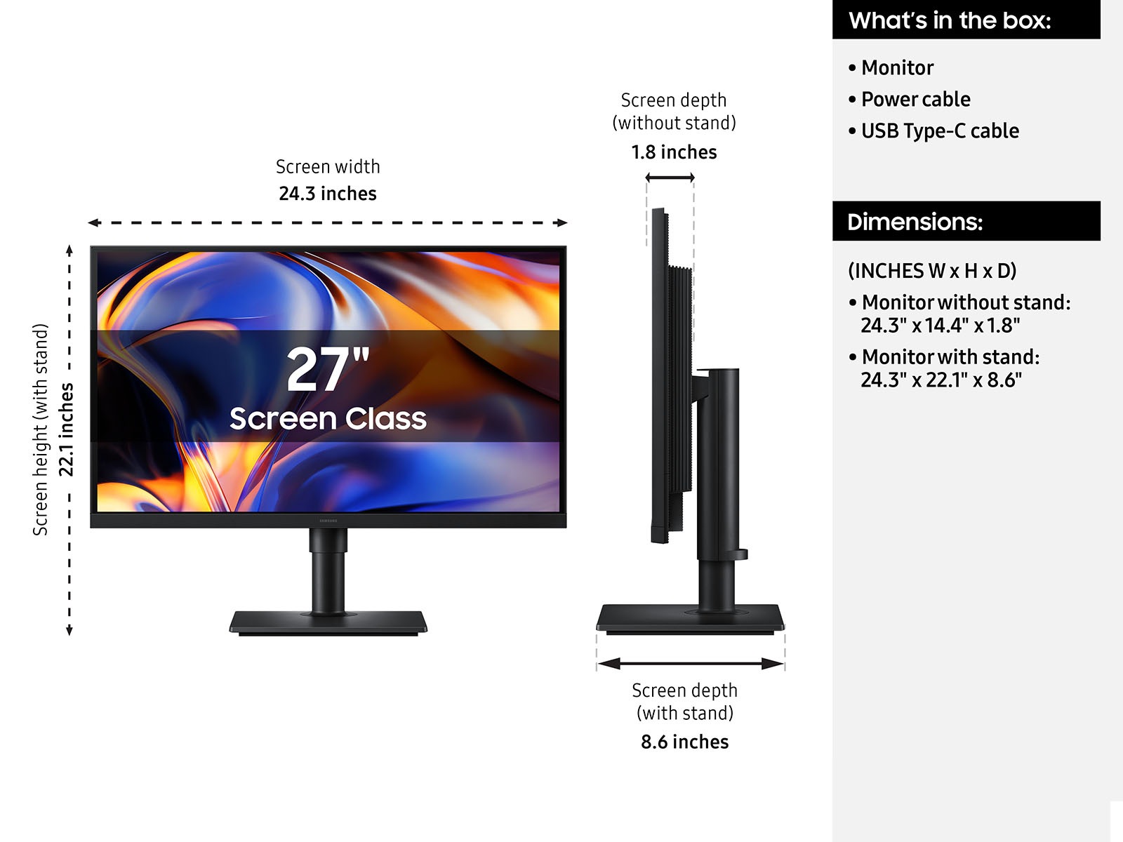 Samsung 27 Inch ViewFinity S8 S80HF 5K Monitor (2026) 5K HDR10+ Eye Saver Mode High Resolution Monitor, цвет: Чёрный — фото 2