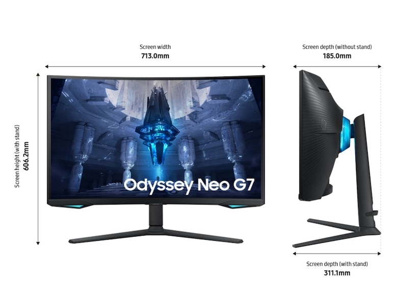 32" UHD monitor with Quantum Mini-LED and 165Hz refresh rate Back-Dynamic-Left Black 
