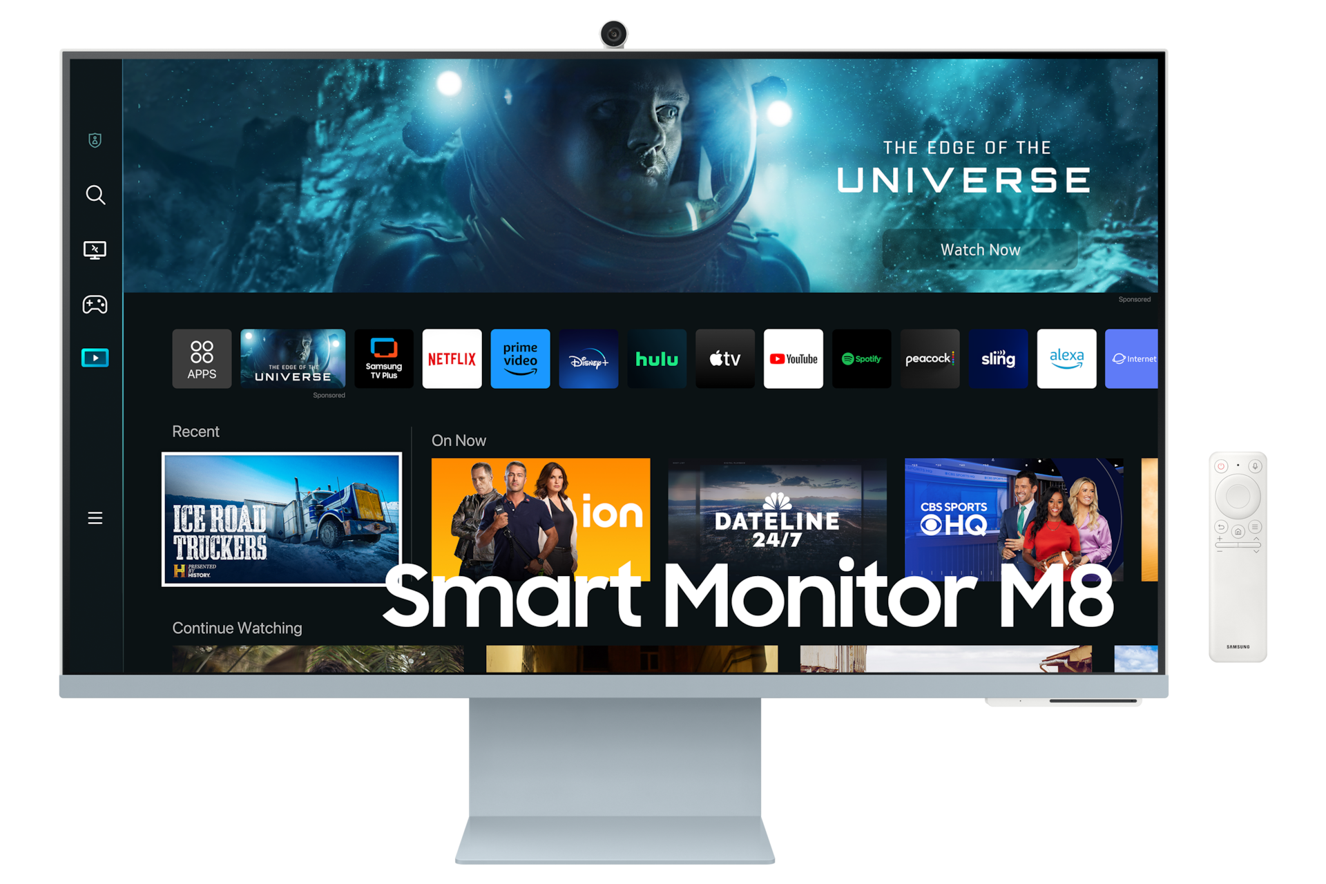 32" M80C Smart Monitor 4K UHD with Streaming TV, USB-C Ergonomic Stand and SlimFit Camera - Daylight Blue