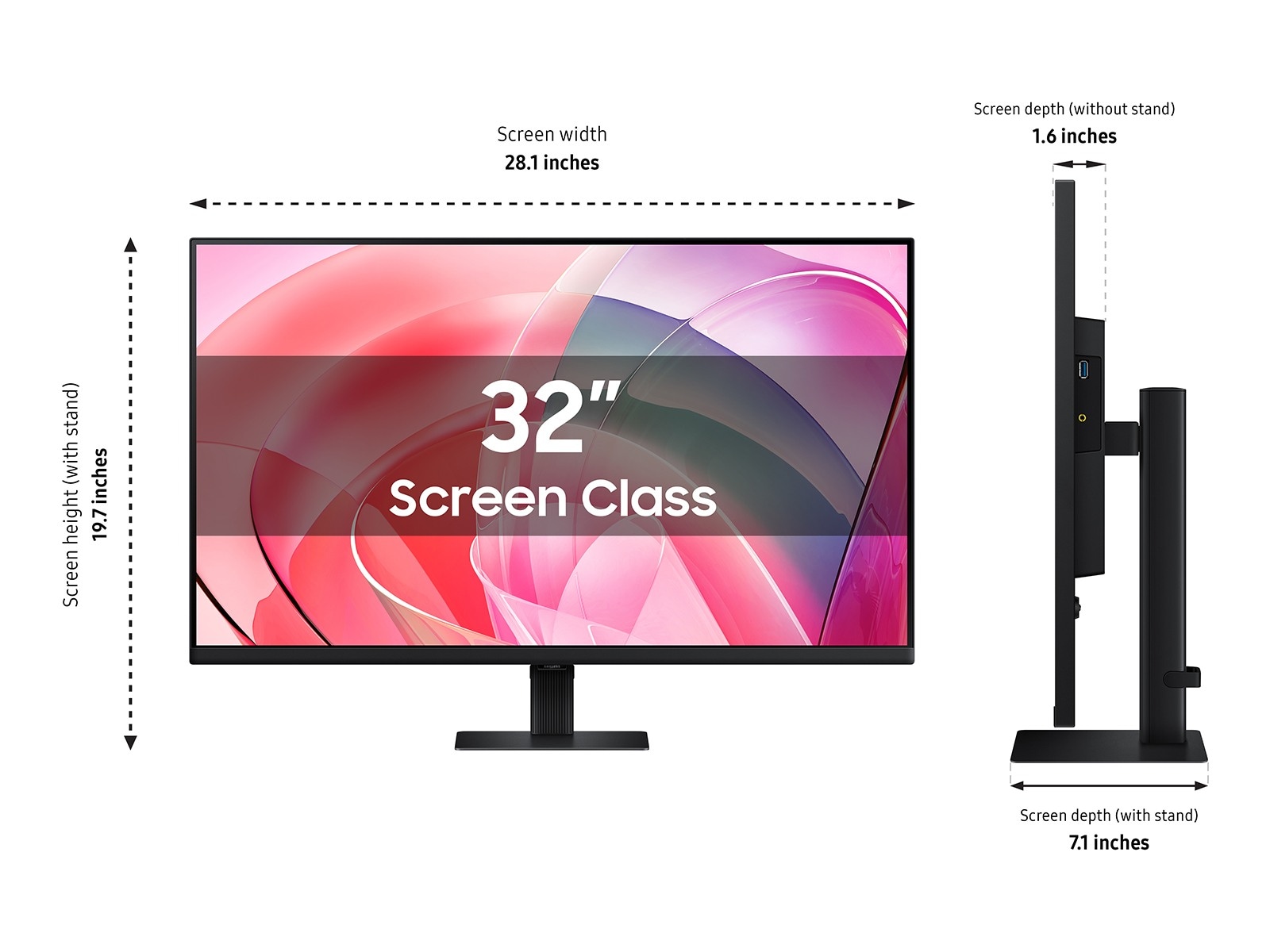 32 Inch ViewFinity S7 S70D Black