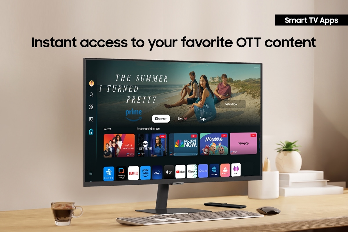 32" Smart Monitor M7 M70D UHD Smart TV Apps Black 