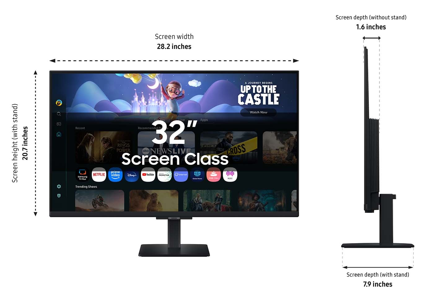 32" Smart Monitor M5 M50F FHD (Black) Black